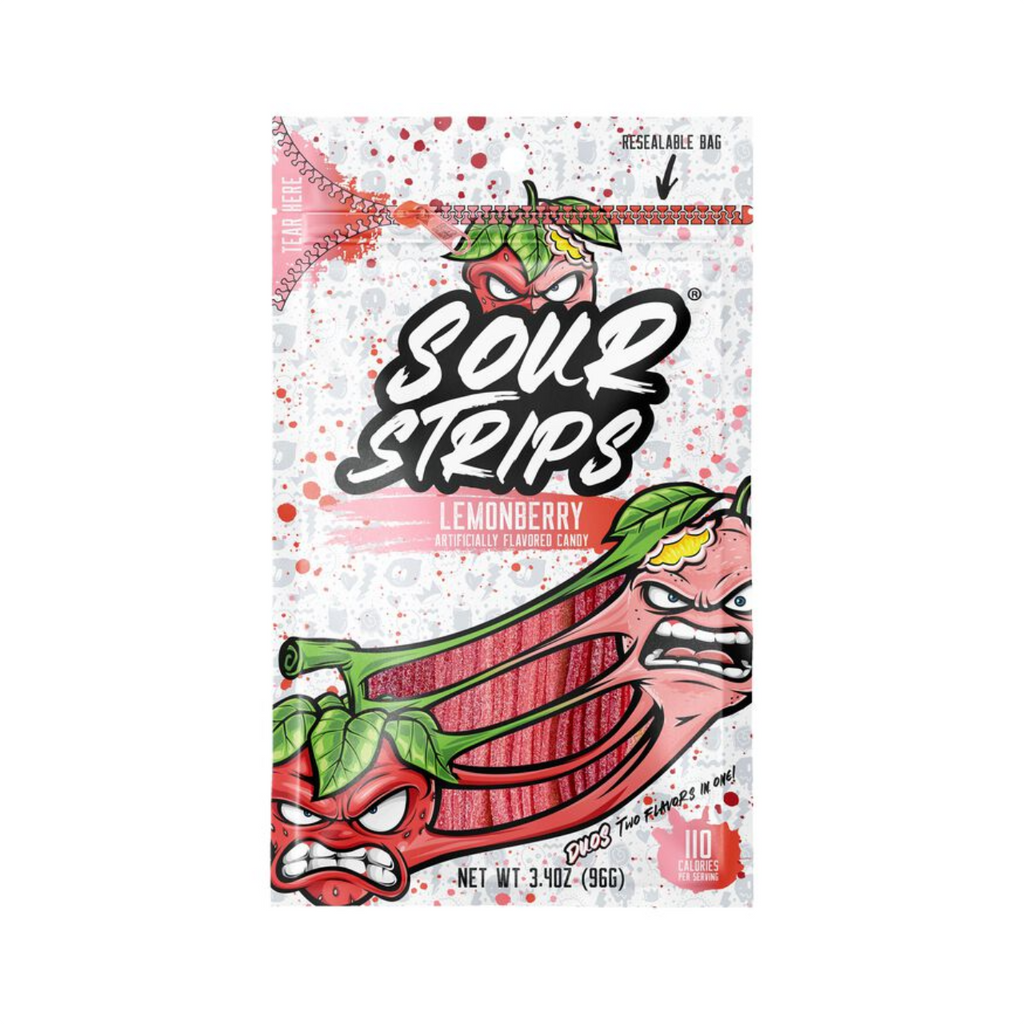 Sour Strips Duos Lemonberry Candy Grandpa Joe's Candy Candy, Chocolate & Gum