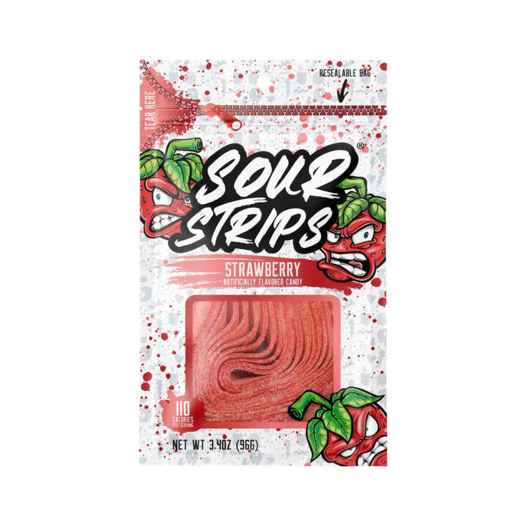 Sour Strips Strawberry Candy Grandpa Joe's Candy Candy, Chocolate & Gum