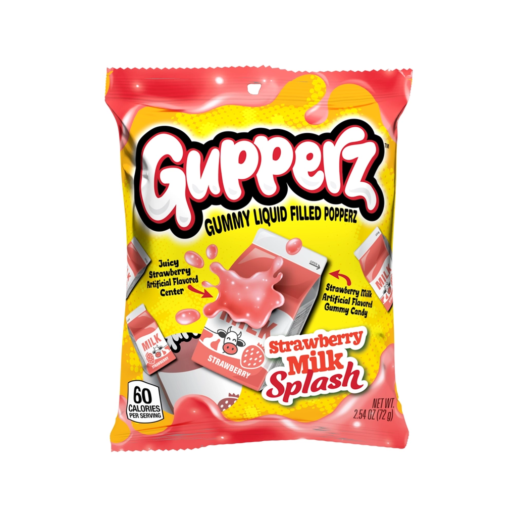 Strawberry Milk Splash Gupperz Grandpa Joe's Candy Candy, Chocolate & Gum