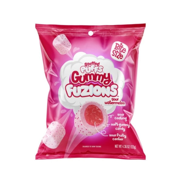 Stuffed Puffs Gummy Fuzions Sour Watermelon Candy Grandpa Joe's Candy Candy, Chocolate & Gum