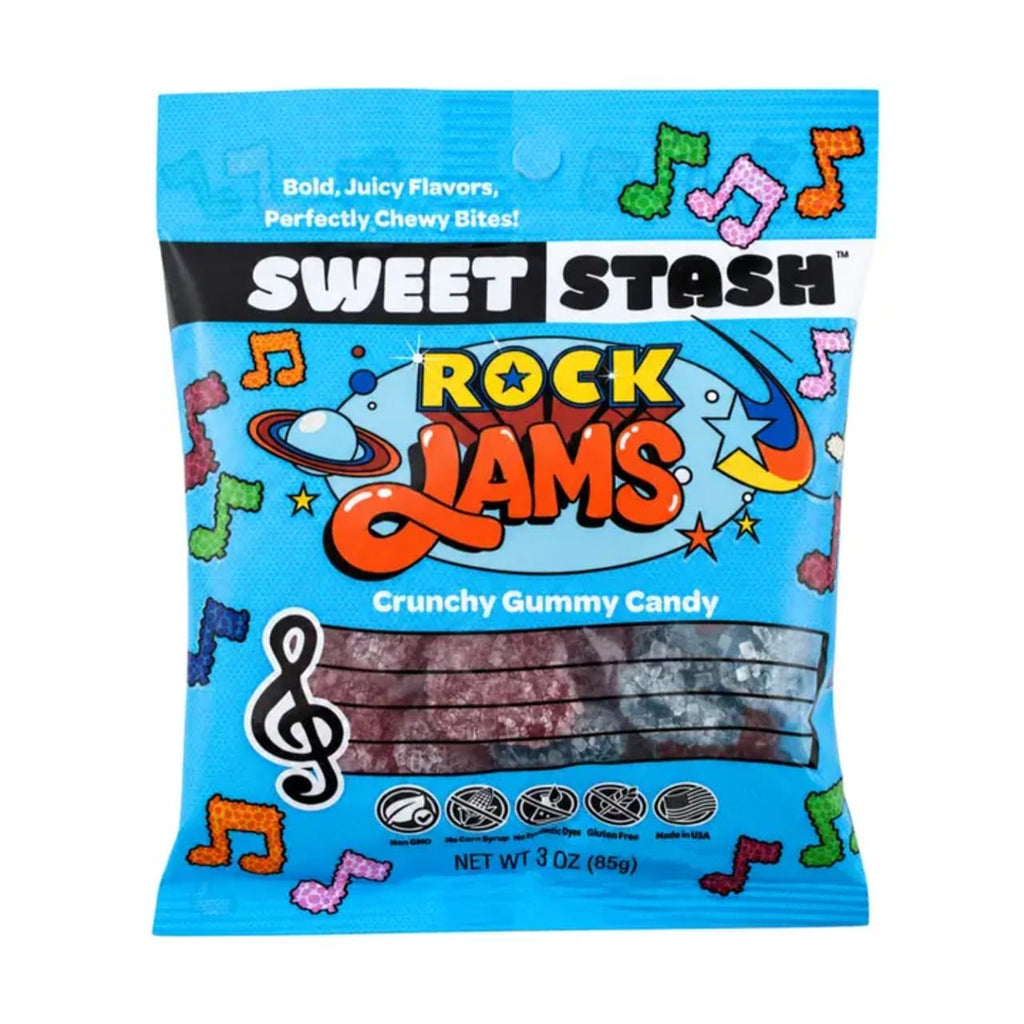 Sweet Stash Rock Jams Crunchy Gummy Candy Grandpa Joe's Candy Candy, Chocolate & Gum