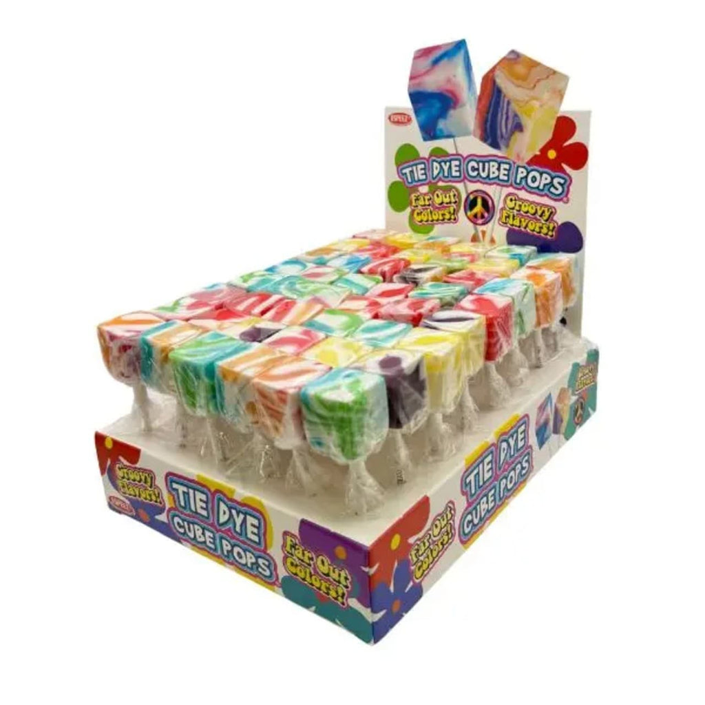 Tie Dye Cube Pop Lollipop Grandpa Joe's Candy Candy, Chocolate & Gum