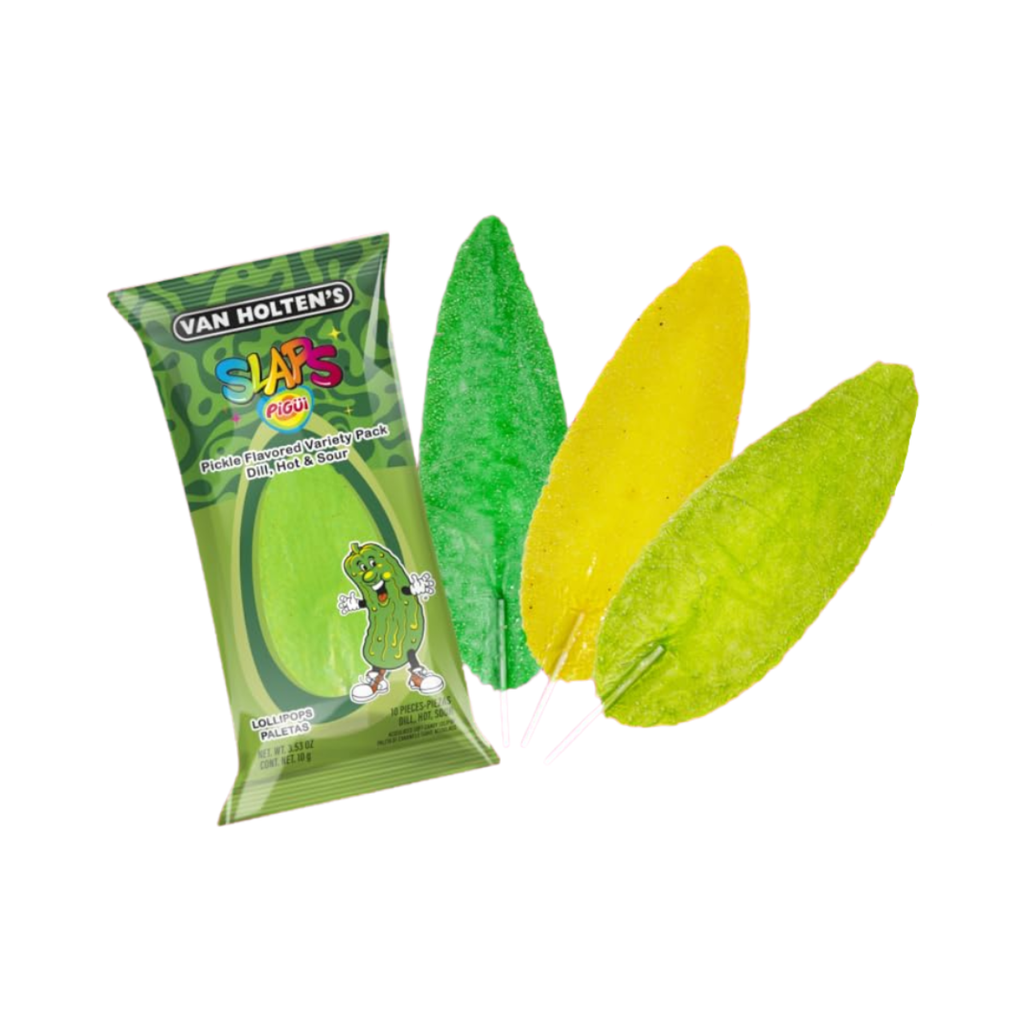 Van Holten's Slaps Foldable Lollipop Pickle Flavored Candy Variety Pack Grandpa Joe's Candy Candy, Chocolate & Gum