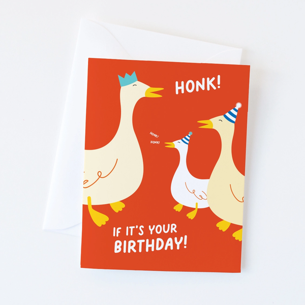 Honk Party Geese Birthday Card Graphic Anthology Cards - Birthday