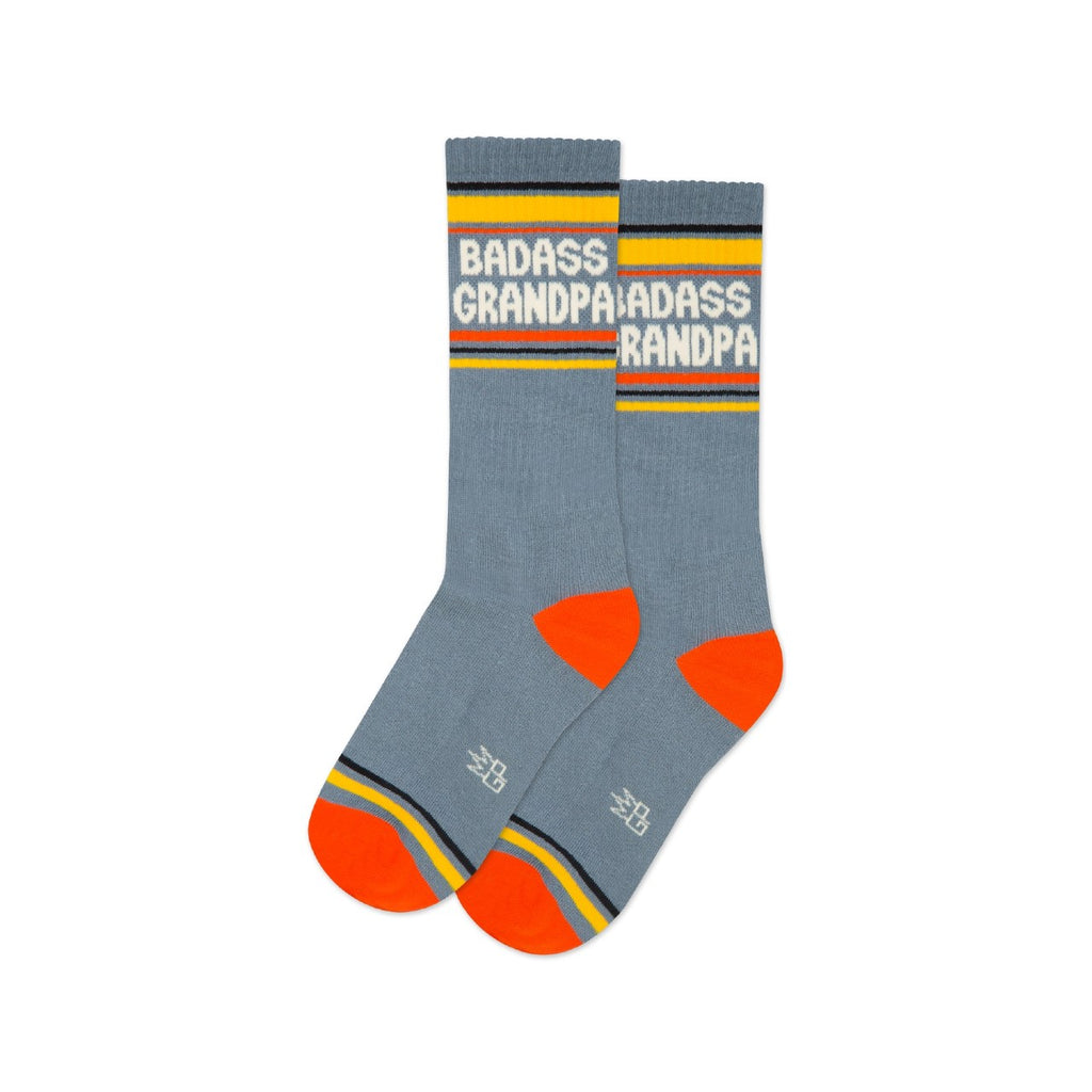 Badass Grandpa Crew Socks - Unisex Gumball Poodle Apparel & Accessories - Socks - Adult - Unisex