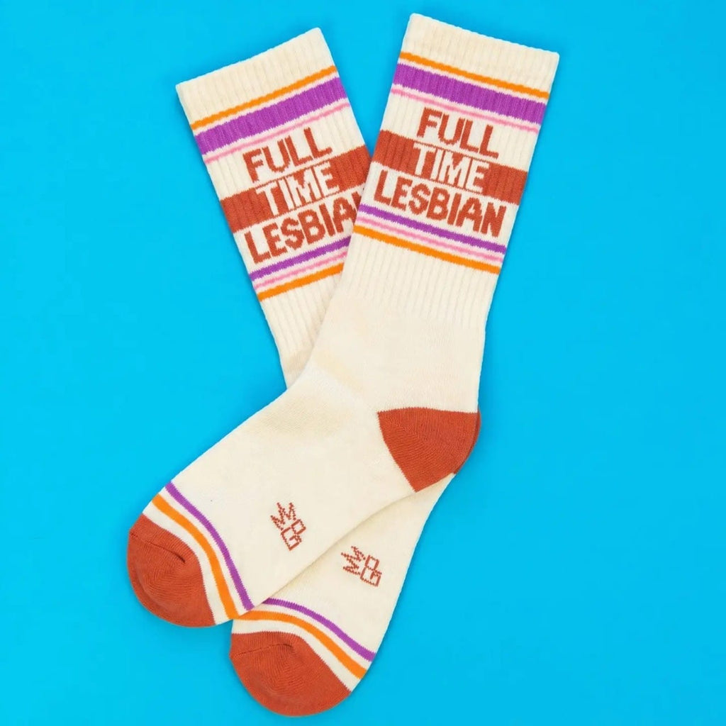 Full Time Lesbian Crew Socks - Unisex Gumball Poodle Apparel & Accessories - Socks - Adult - Unisex