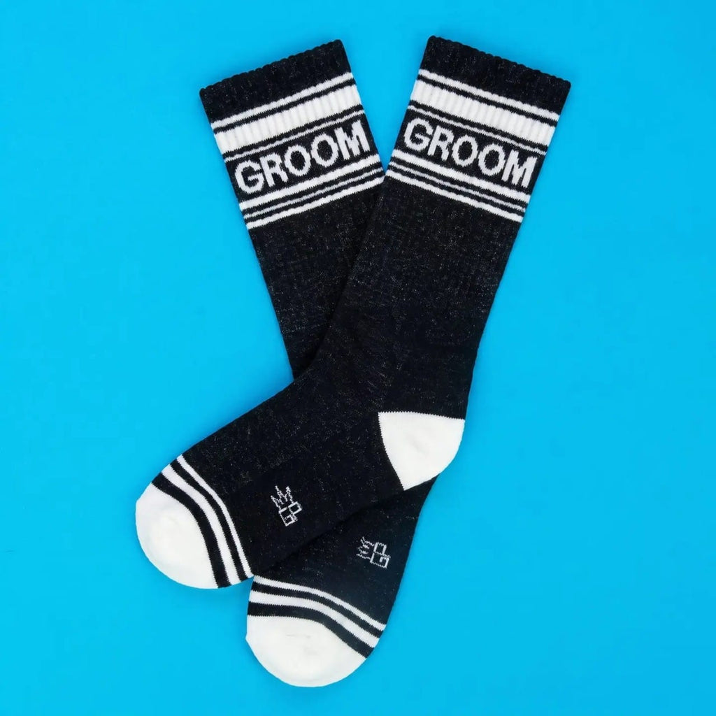 Groom Crew Socks - Unisex Gumball Poodle Apparel & Accessories - Socks - Adult - Unisex