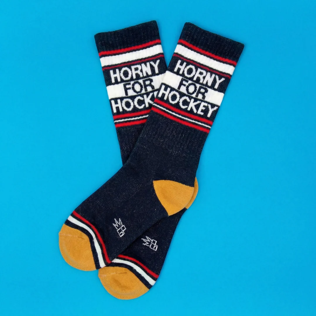 Horny For Hockey Gym Socks - Unisex Gumball Poodle Apparel & Accessories - Socks - Adult - Unisex