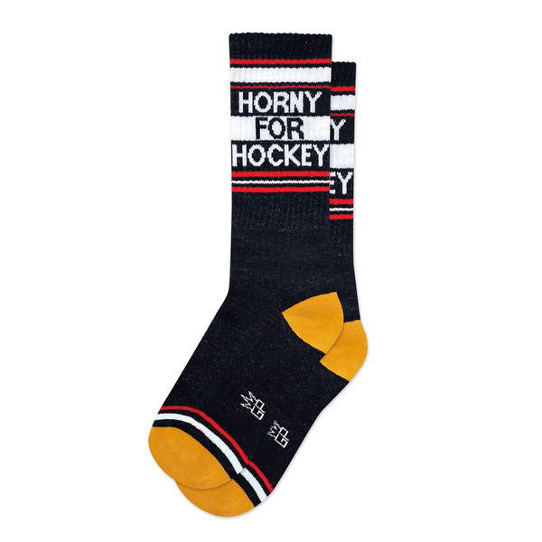 Horny For Hockey Gym Socks - Unisex Gumball Poodle Apparel & Accessories - Socks - Adult - Unisex