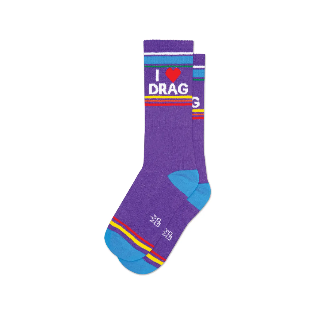 I Heart Drag Unisex Crew Socks Gumball Poodle Apparel & Accessories - Socks - Adult - Unisex
