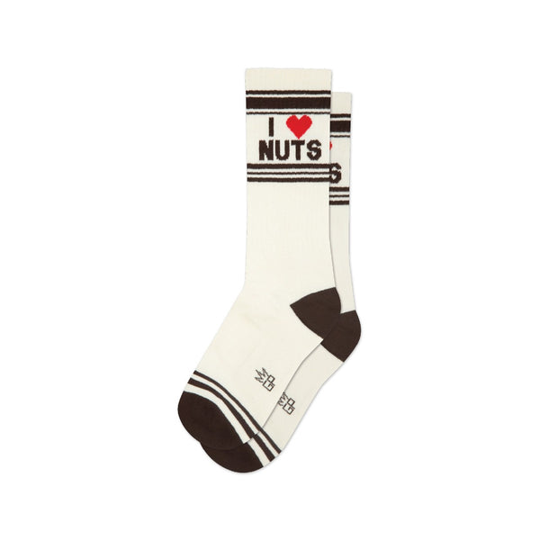 I Heart Nuts Crew Socks - Unisex Gumball Poodle Apparel & Accessories - Socks - Adult - Unisex