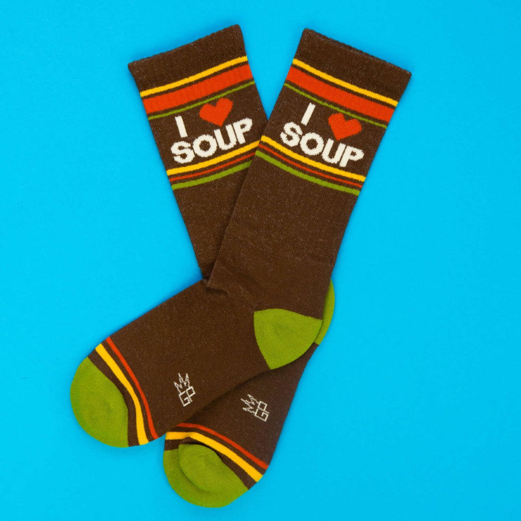 I Heart Soup Crew Socks - Unisex Gumball Poodle Apparel & Accessories - Socks - Adult - Unisex