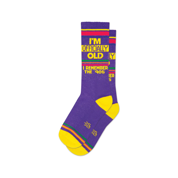 I'm Officially Old I Remember The 90's Unisex Crew Socks Gumball Poodle Apparel & Accessories - Socks - Adult - Unisex