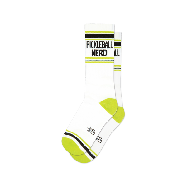 Pickleball Nerd Crew Socks - Unisex Gumball Poodle Apparel & Accessories - Socks - Adult - Unisex