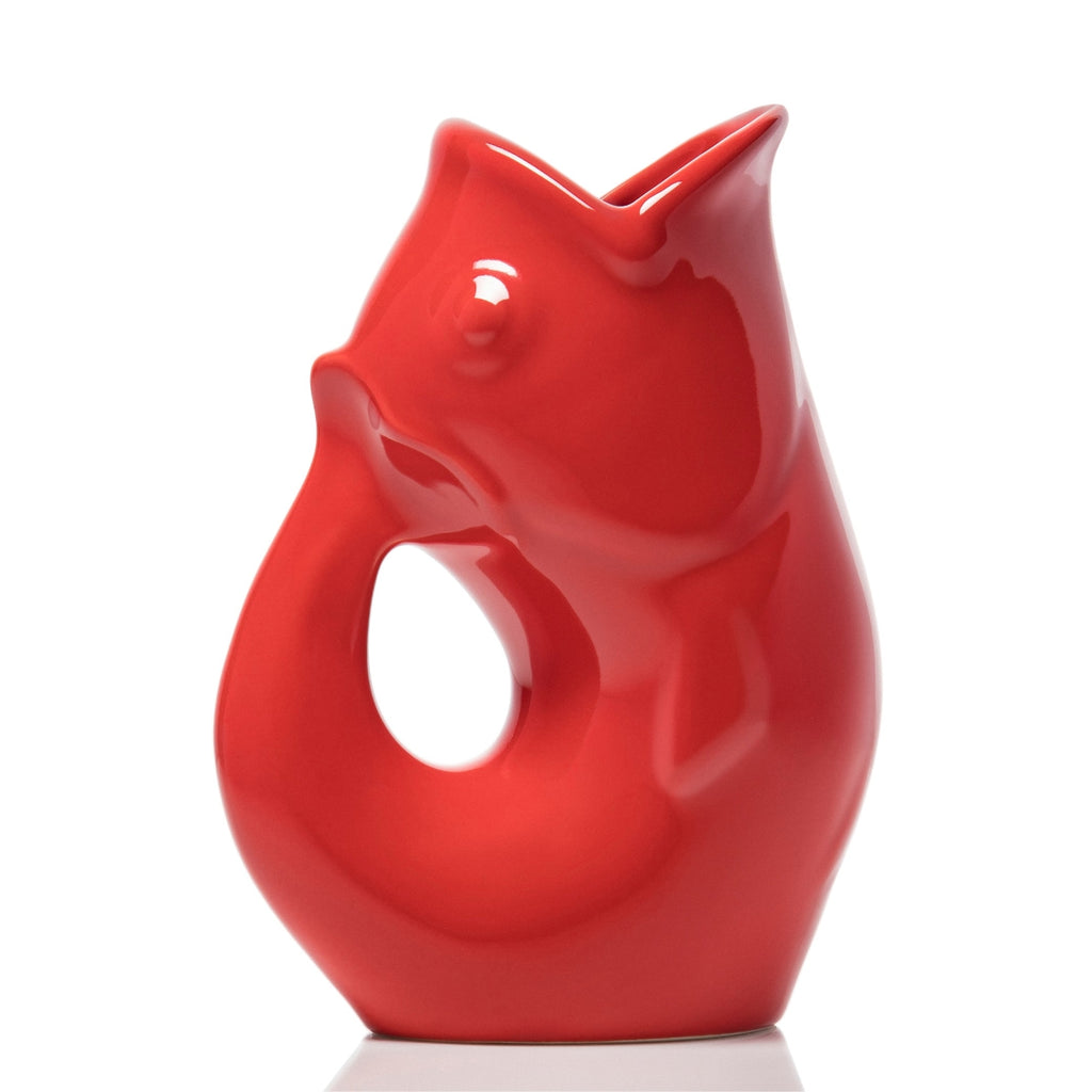 BRIGHT RED Medium GurglePot Gurgling Fish Water Pitcher GurglePot Home - Garden - Vases & Planters