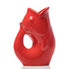 Bright Red Mini Small GurglePot Gurgling Fish Water Pitcher GurglePot Home - Garden - Vases & Planters