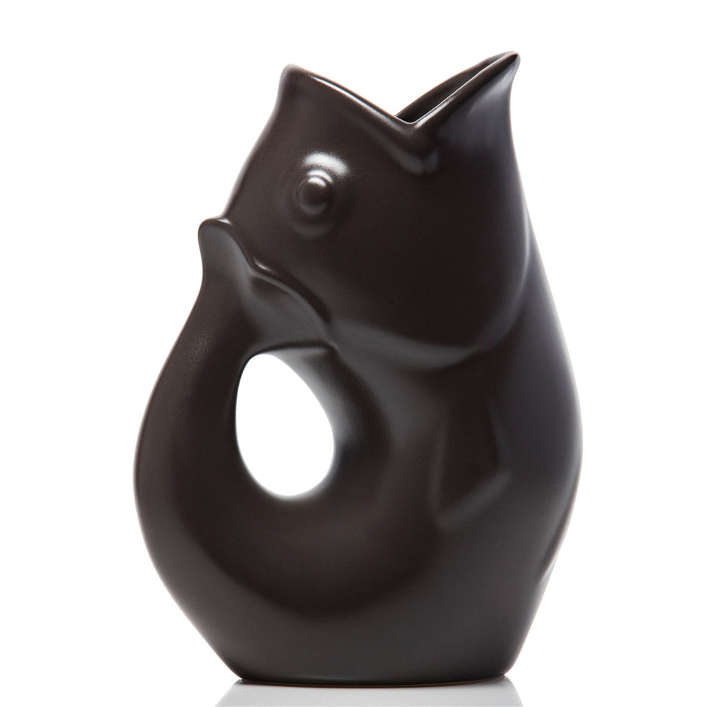 MATTE BLACK Large GurglePot Gurgling Fish Water Pitcher GurglePot Home - Garden - Vases & Planters