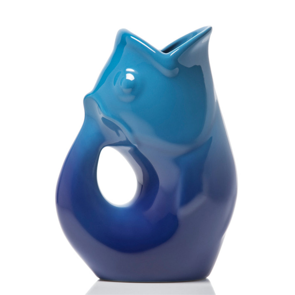OMBRE COBALT Large GurglePot Gurgling Fish Water Pitcher GurglePot Home - Garden - Vases & Planters
