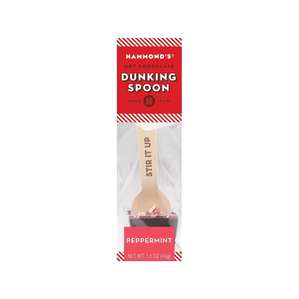 Peppermint Dark Chocolate Dunking Spoon Hammond's Candies Candy, Chocolate & Gum - Holiday