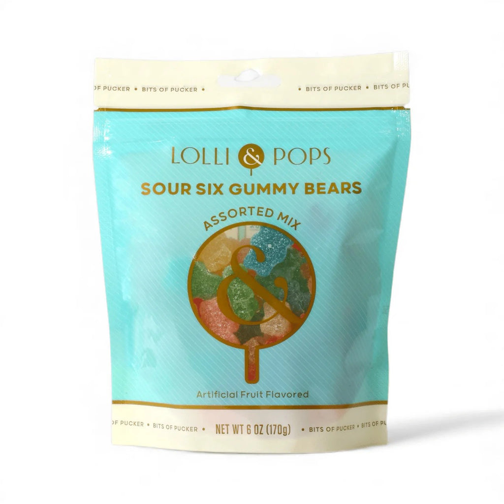 L&P Sour Six Gummy Bears Bag Hammonds Candies Candy, Chocolate & Gum