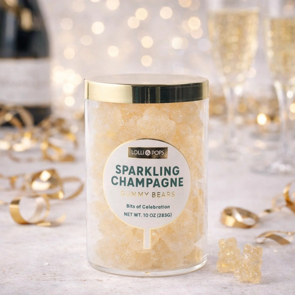 L&P Sparkling Chapagne Gummy Bears Tube Hammonds Candies Candy, Chocolate & Gum