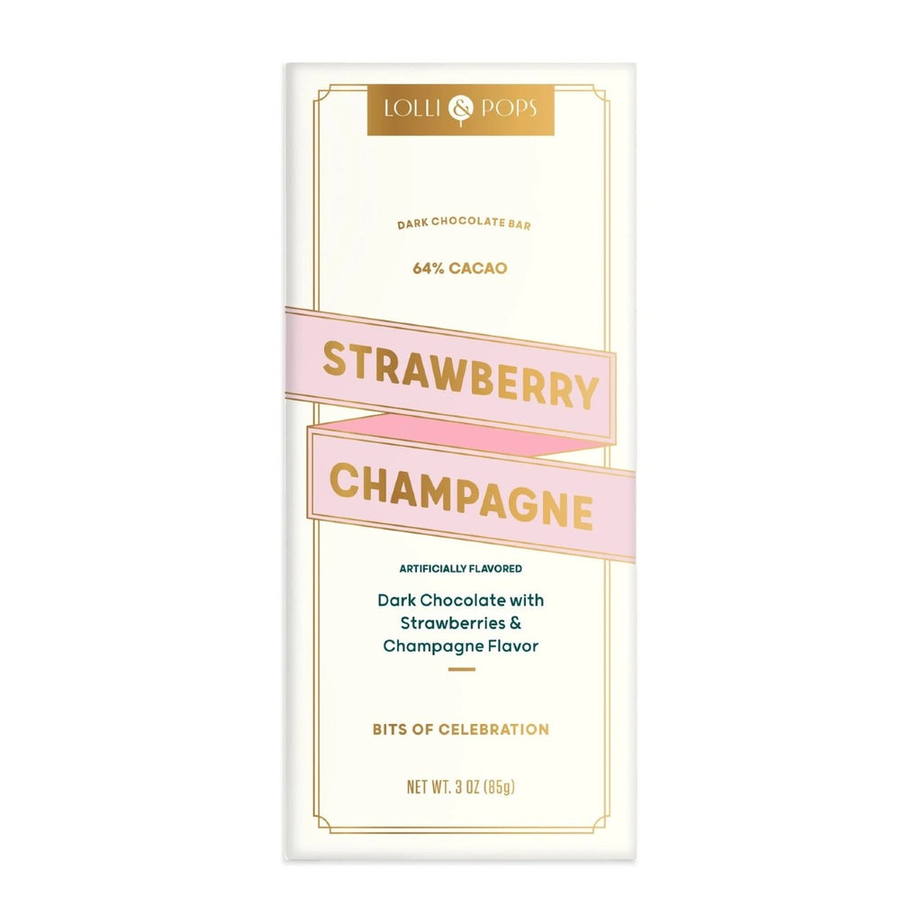 Strawberry Champagne Dark Chocolate Signature Bar Hammonds Candies Candy, Chocolate & Gum