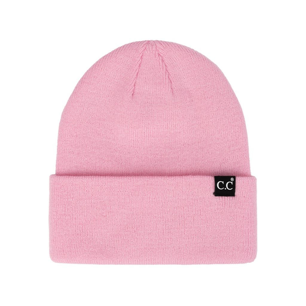Barbie Pink C.C Beanie Wide Cuff Winter Hat - Unisex Hana Apparel & Accessories - Winter - Adult - Hats