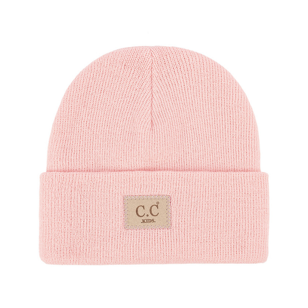 Pale Pink C.C Beanie Ribbed Winter Hat - Kids Hana Apparel & Accessories - Winter - Adult - Hats