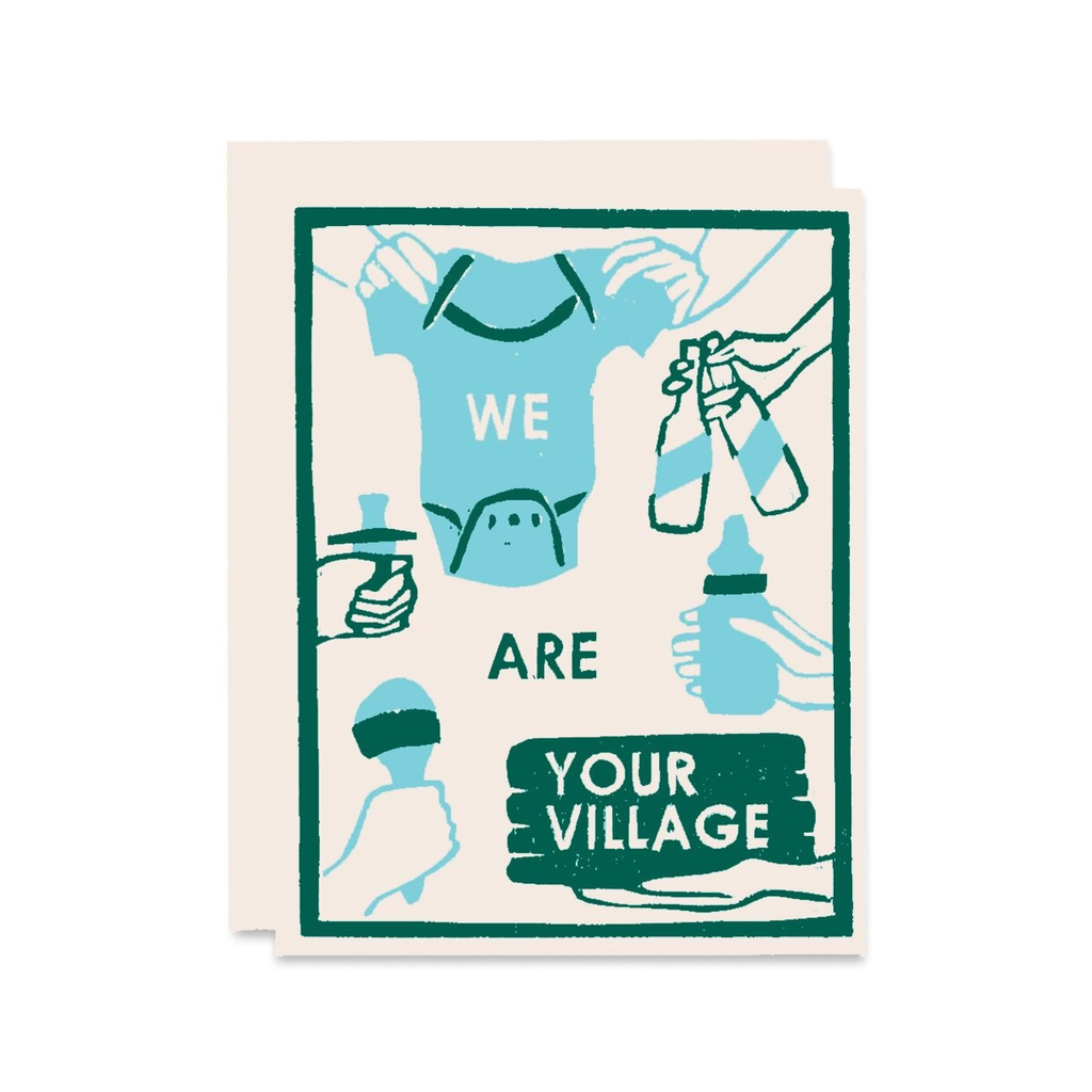 We Are Your Village Baby Card Heartell Press Cards - Baby