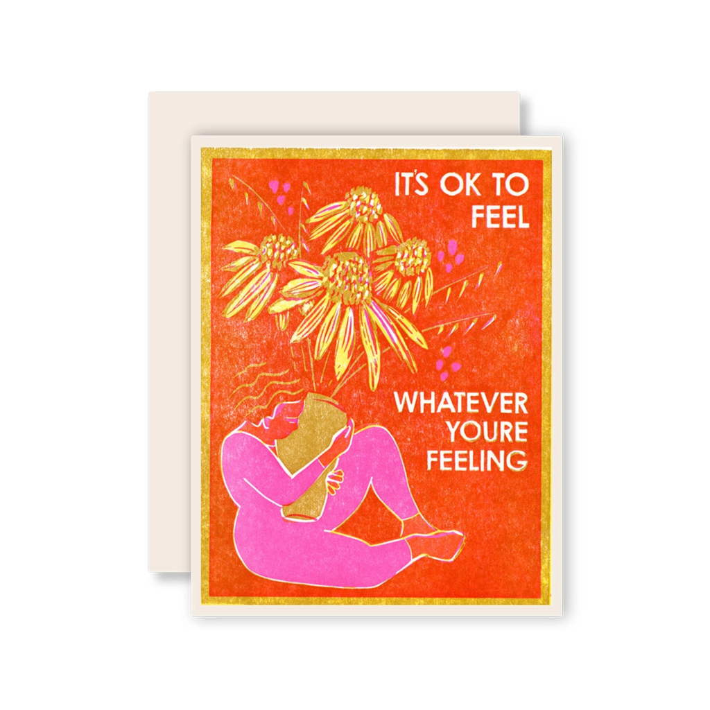 It's Okay To Feel Coneflowers Sympathy Card Heartell Press Cards - Sympathy