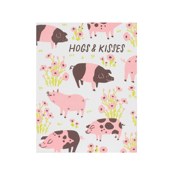 Hogs And Kisses Love Card Hello!Lucky Cards - Any Occasion