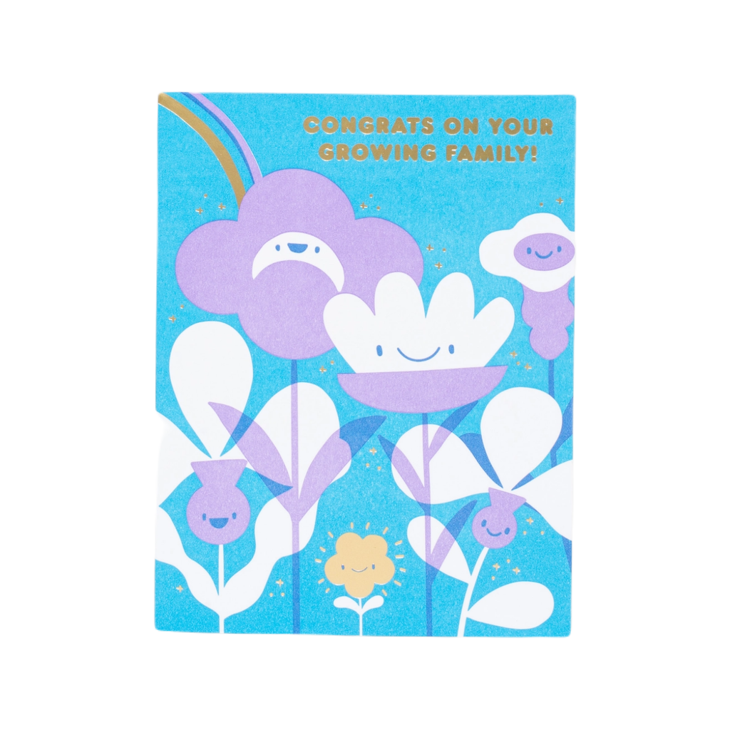 Welcome Baby Flower Baby Card Hello!Lucky Cards - Baby