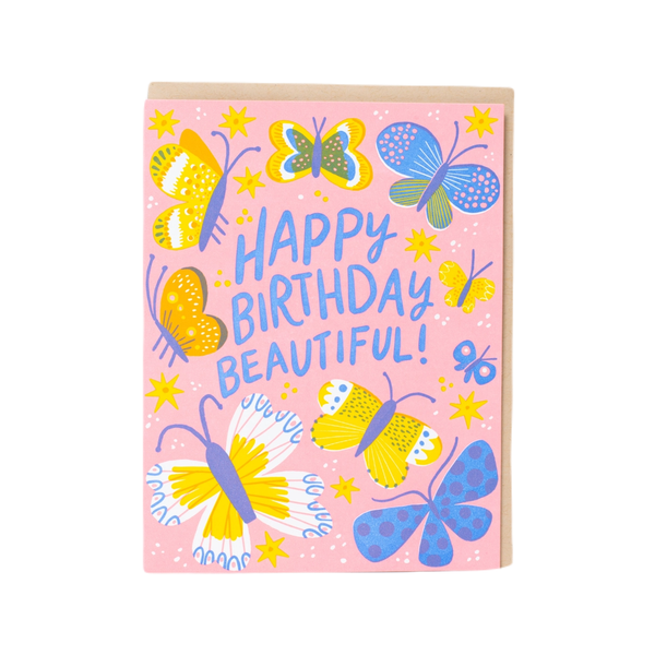 Beautiful Butterfly Birthday Card Hello!Lucky Cards - Birthday