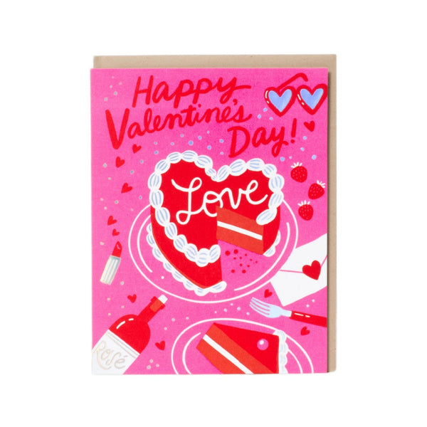 Cake Holo Foil Valentine's Day Card Hello!Lucky Cards - Holiday - Valentine's Day