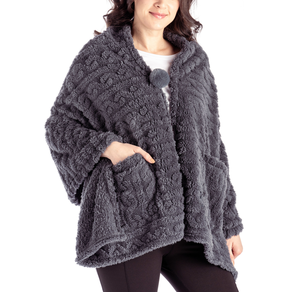 Charcoal The Coziest Blanket Wrap Hello Mello Apparel & Accessories - Clothing - Adult - Wraps