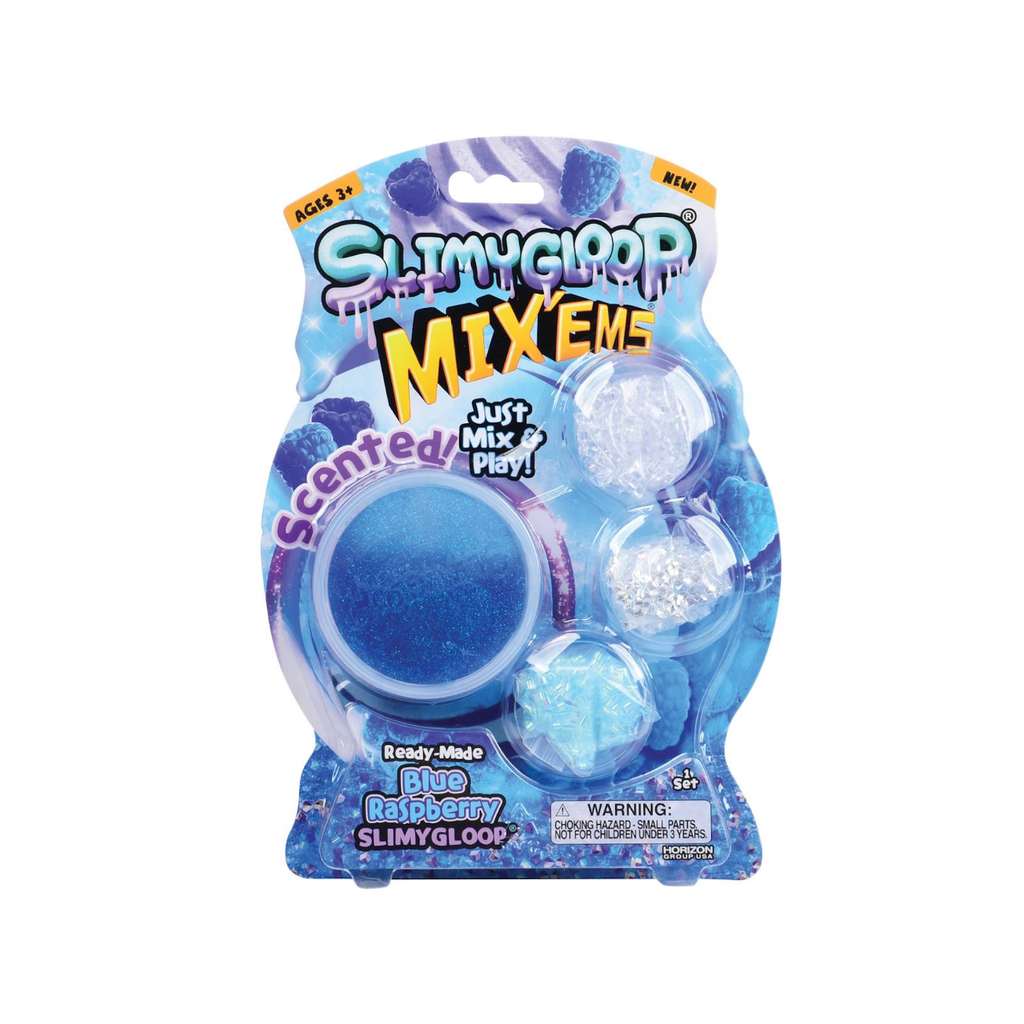 BLUE RASPBERRY Swirl SLIMYGLOOP Mix'Ems Slime Toy Horizon Group Toys & Games - Putty & Slime