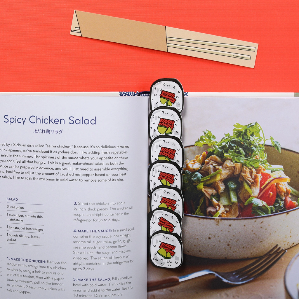 Sushi And Chopsticks Bookmark Humdrum Paper Books