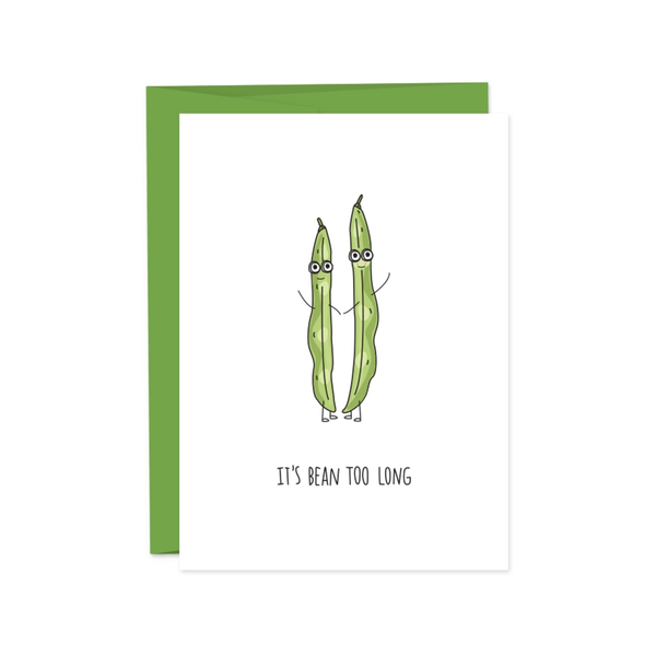 Bean Too Long Blank Card Humdrum Paper Cards - Any Occasion