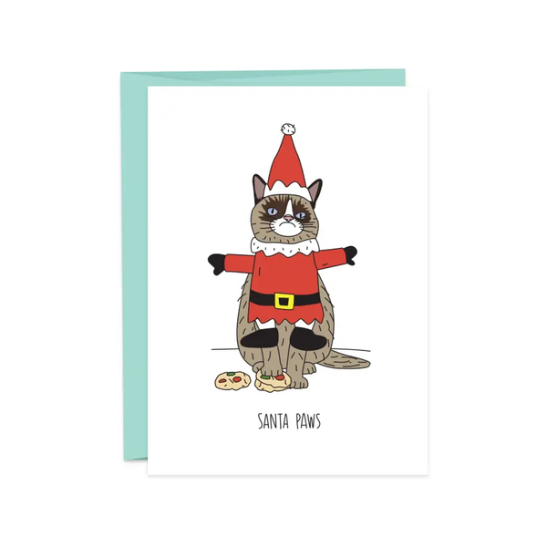 Santa Paws Christmas Card Humdrum Paper Cards - Holiday - Christmas