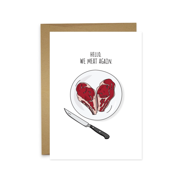 We Meat Again Love Card Humdrum Paper Cards - Love