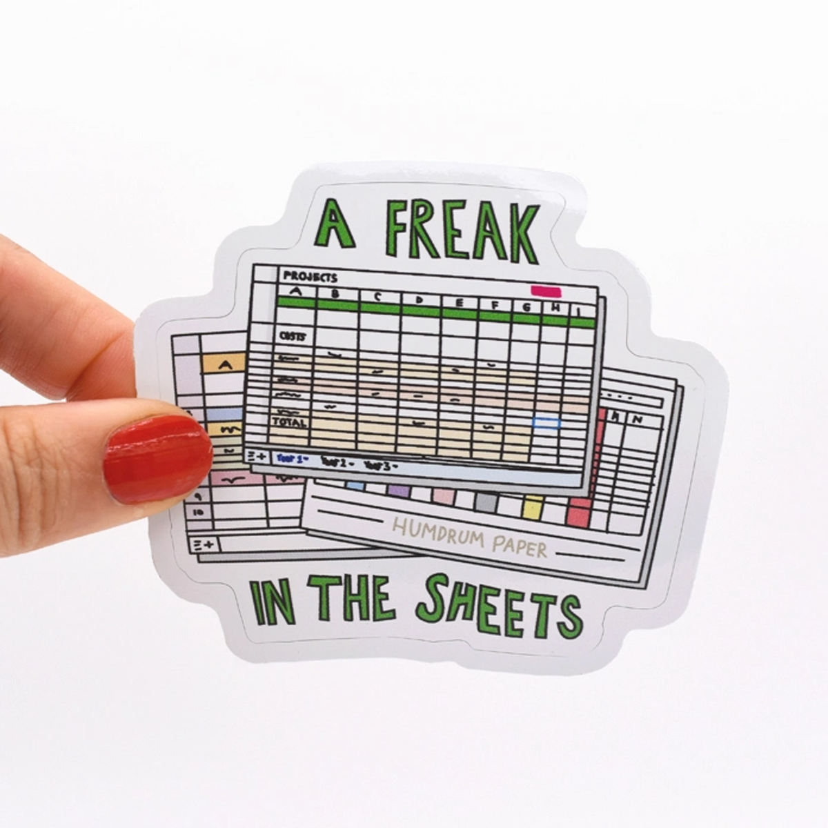 Spreadsheet Freak In The Sheets Sticker – Urban General Store
