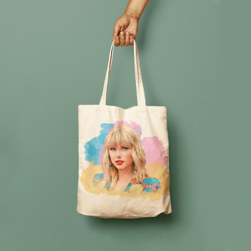 Pop Star Watercolor Tote Bag Illuminidol Apparel & Accessories - Bags - Reusable Shoppers & Tote Bags
