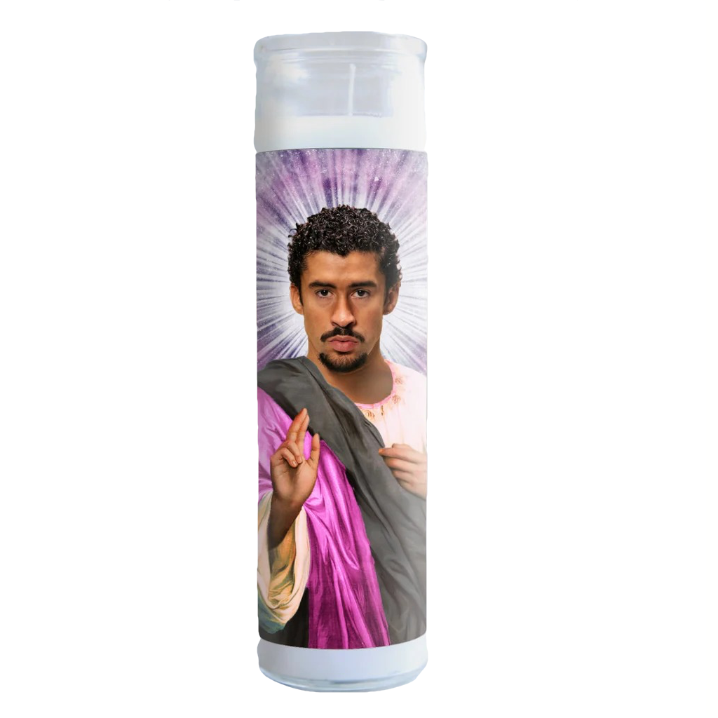 Bad Bunny Celebrity Prayer Candle Illuminidol Home - Candles