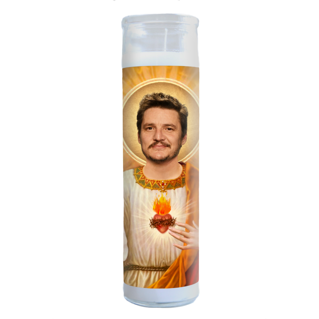 Saint Heart Pedro Pascal Celebrity Prayer Candles Illuminidol Home - Candles - Novelty