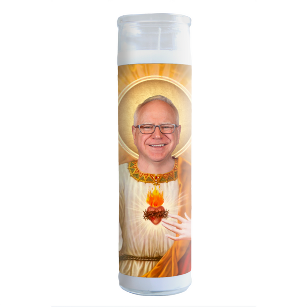 Tim Walz Celebrity Prayer Candle Illuminidol Home - Candles