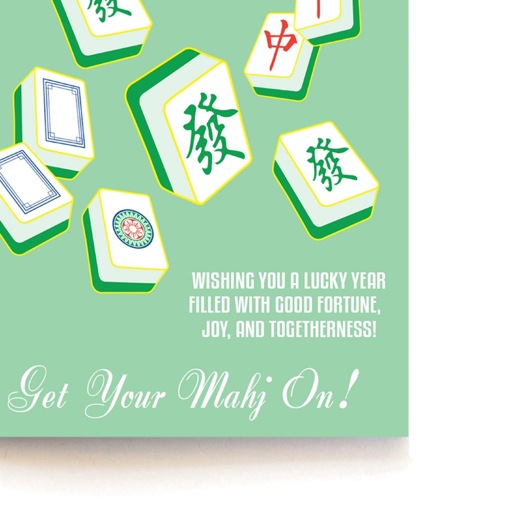 Lucky Mahjong Get Your Mahj On Birthday Card Ilootpaperie Cards - Birthday