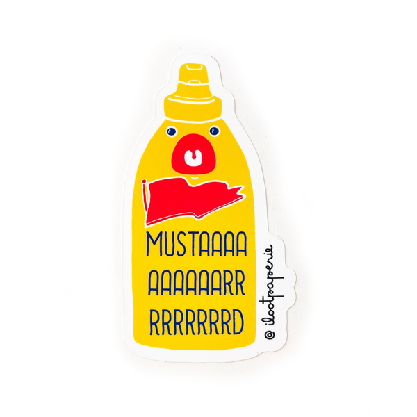Mustaaaarrrd Mustard Bottle Sticker Ilootpaperie Impulse - Decorative Stickers