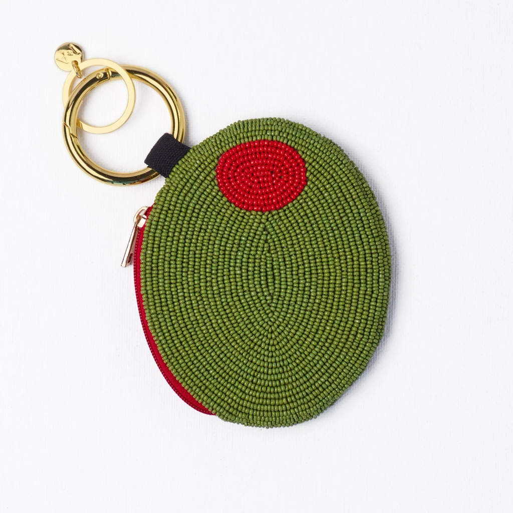 Olive (Green) Beaded Coin Purse Ink & Alloy Apparel & Accessories - Bags - Pouches & Cases