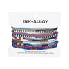 Blue/Lavender Sage Confetti 10 Strand Bracelet Ink + Alloy Jewelry - Bracelet