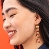 Apricot/Bronze Ada Earrings Ink & Alloy Jewelry - Earrings